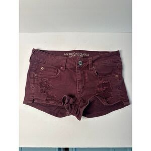 American Eagle Shortie Shorts 2015 Distressed Sz 4